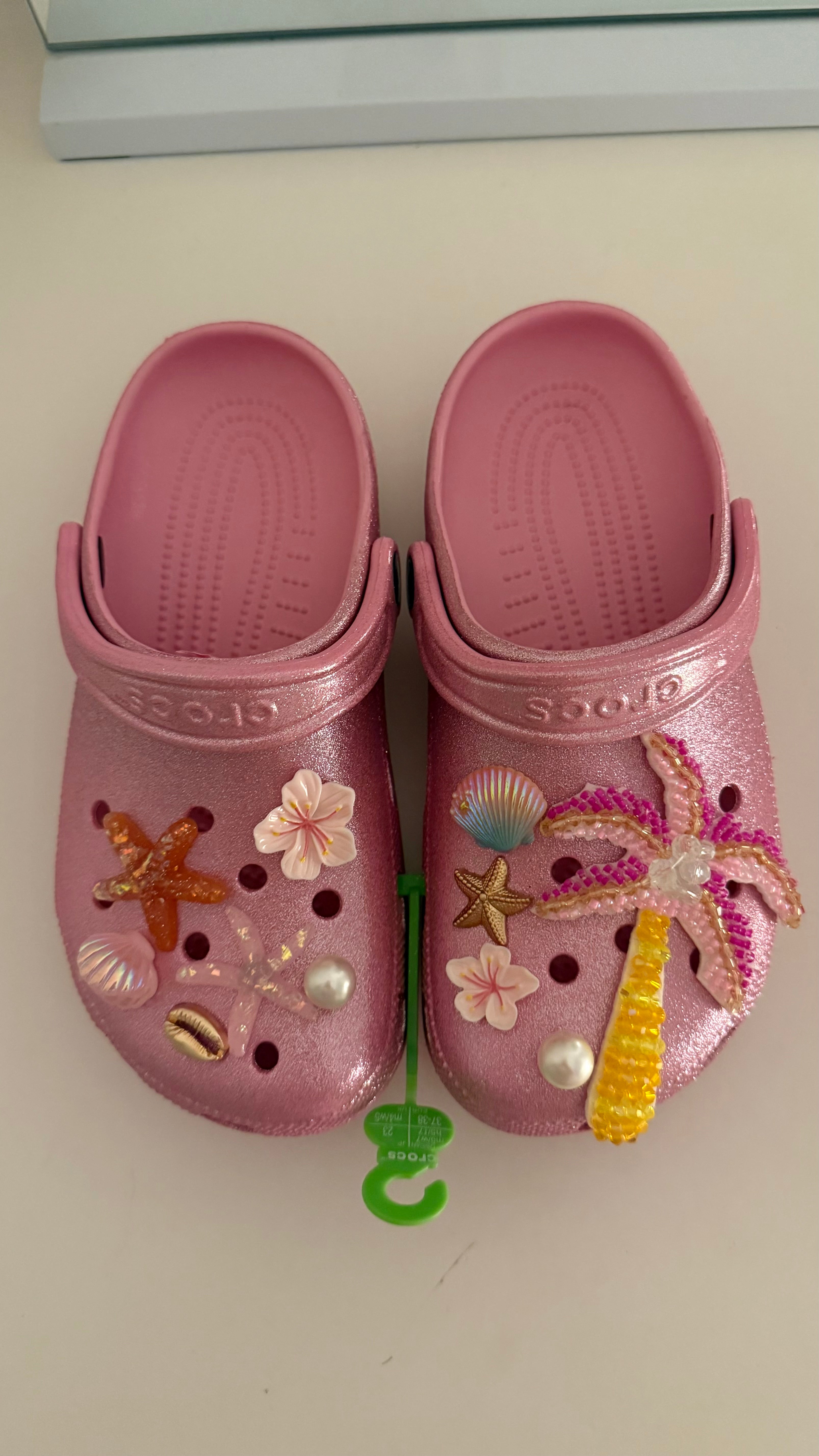 palm glitter pink