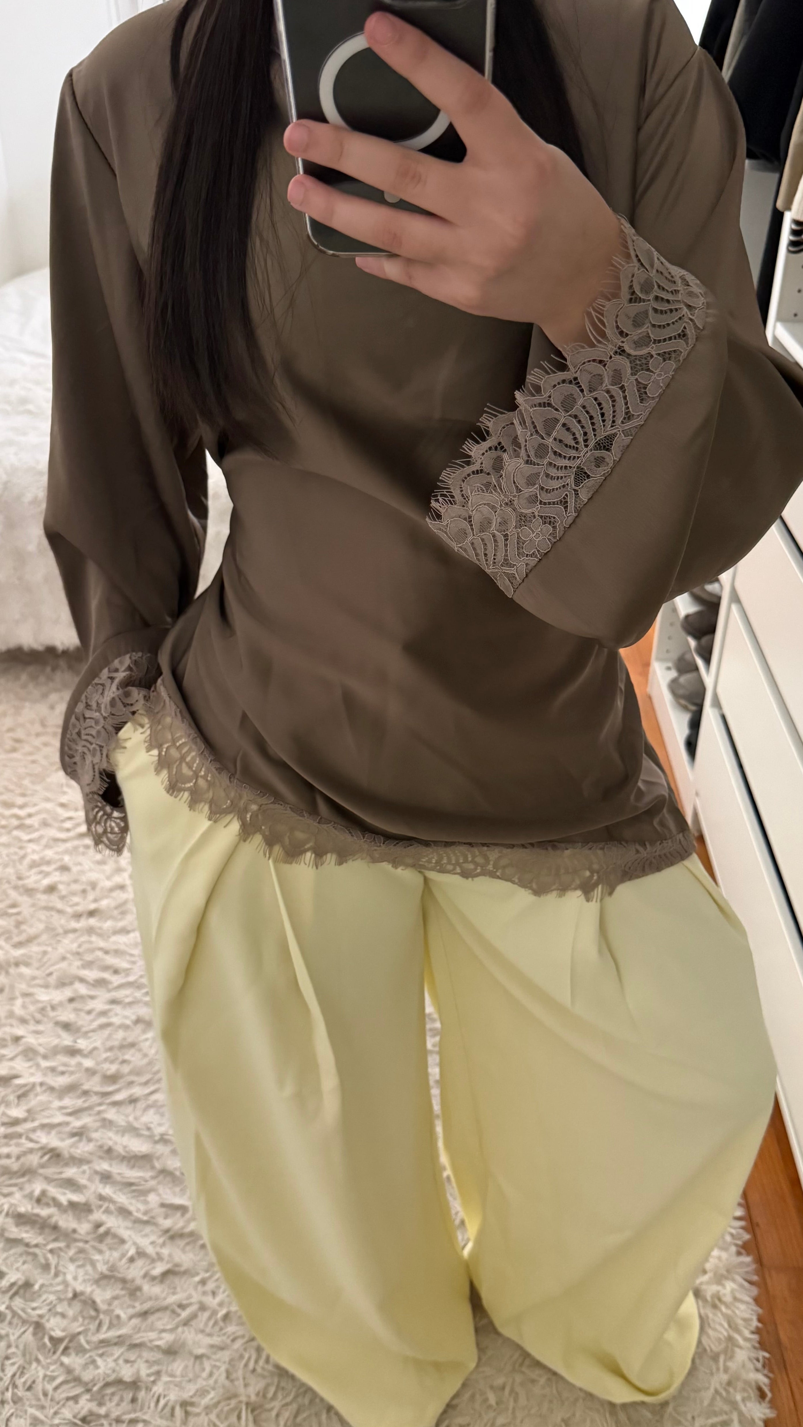 Pantalon wide leg à pinces