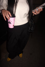 Pantalon wide leg black