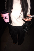 Pantalon wide leg black