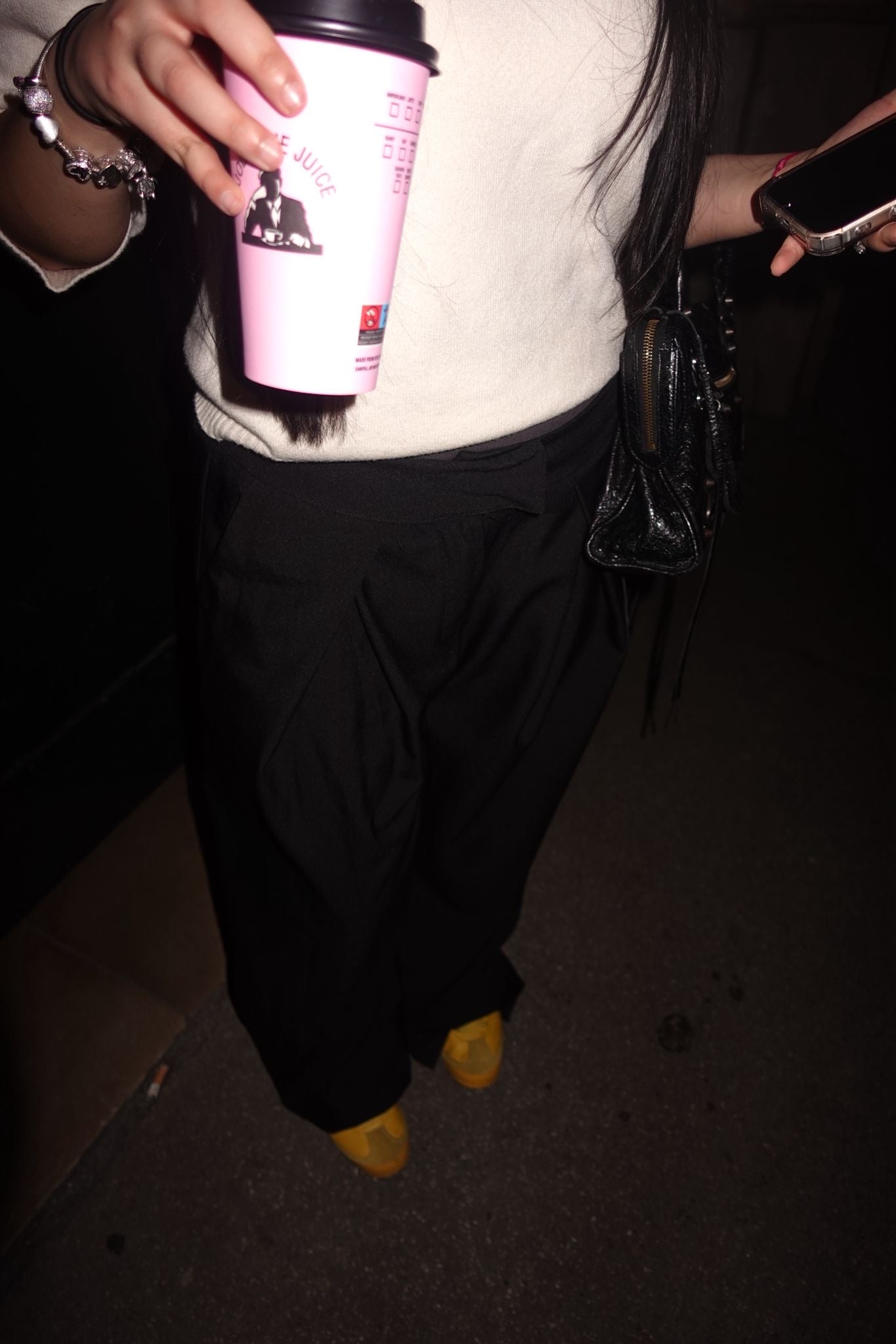 Pantalon wide leg black