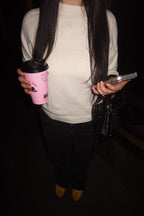 Pull maille col rond Écru