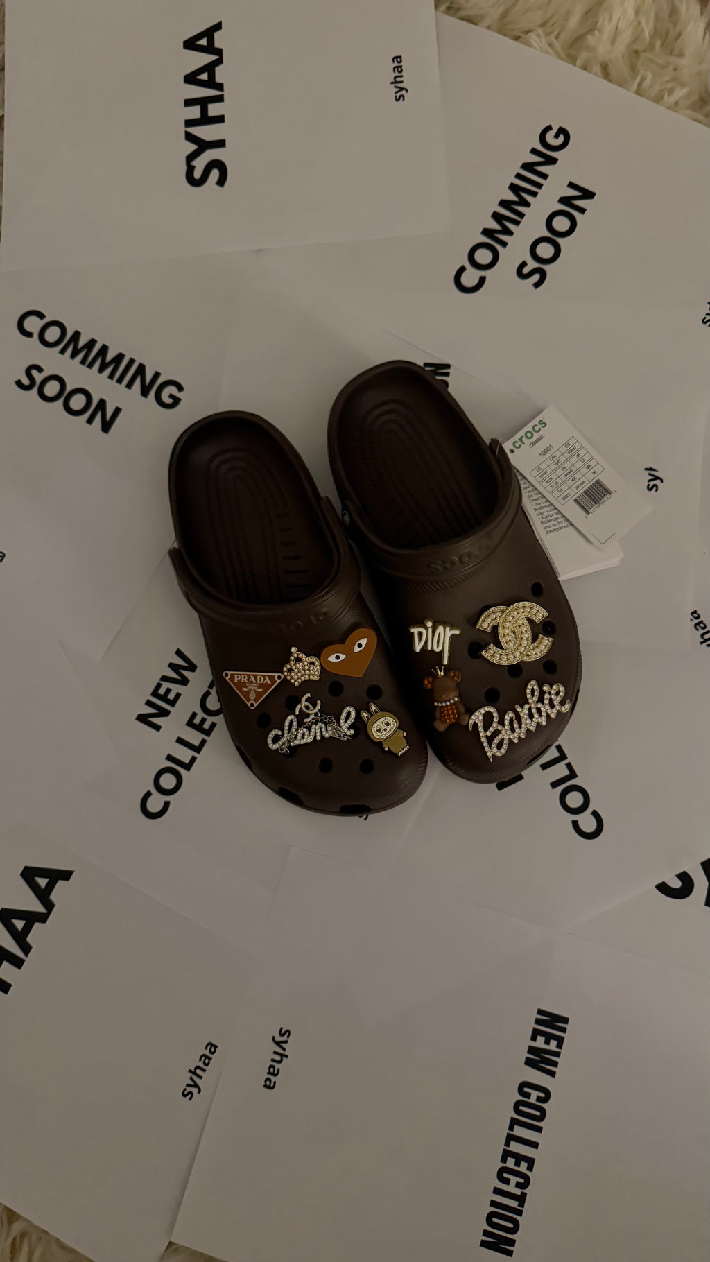 Crocs de luxe personnalisées  – Charms & Strass